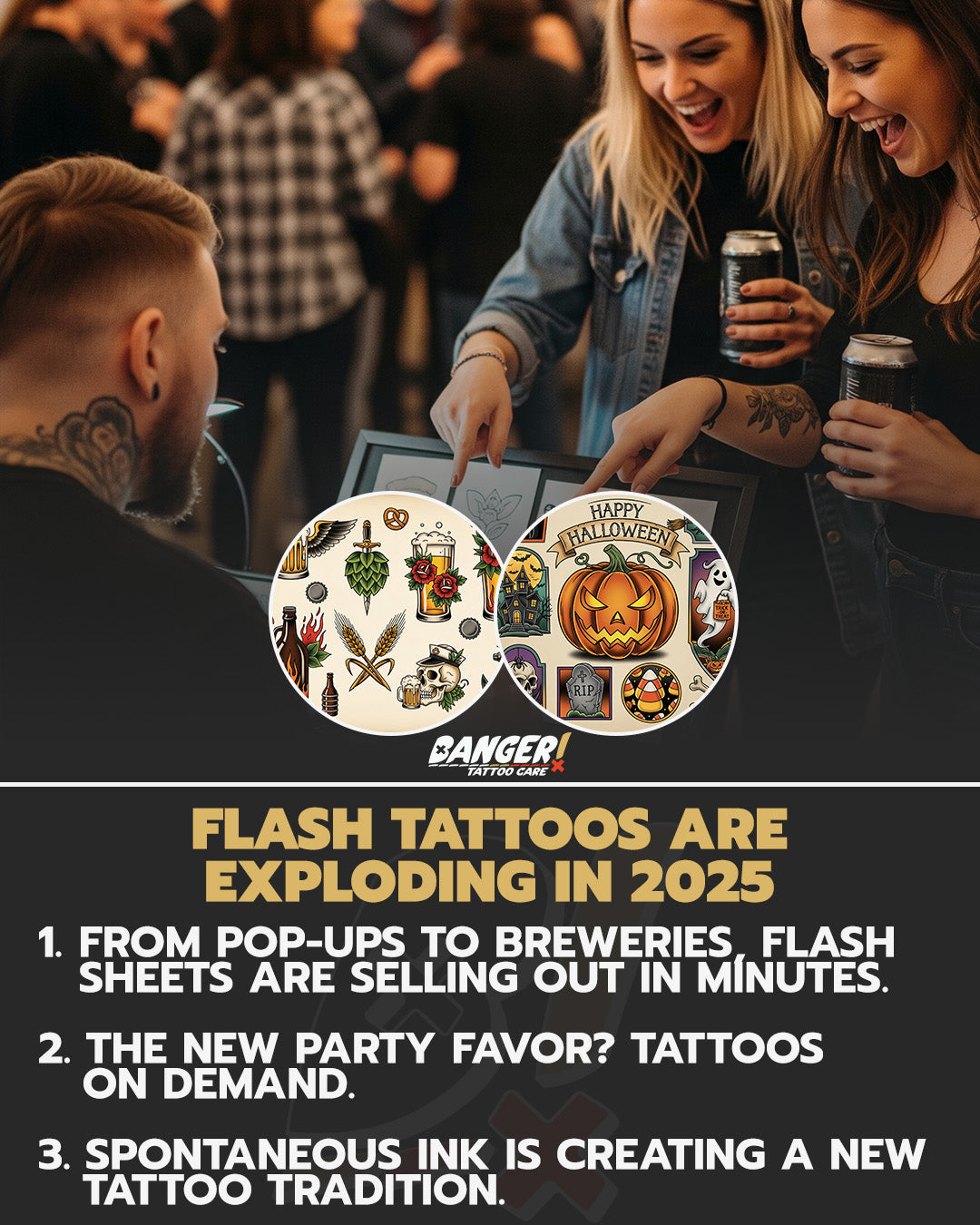 🎄 Flash Tattoos Are Taking Over: How Holiday Flash Days Became a Cultural Event