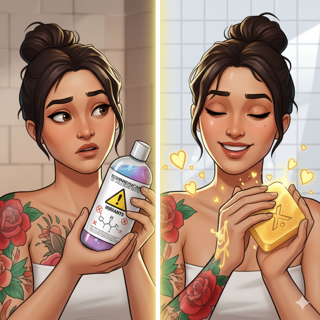Why Regular Body Wash Isn’t Right for Tattoos