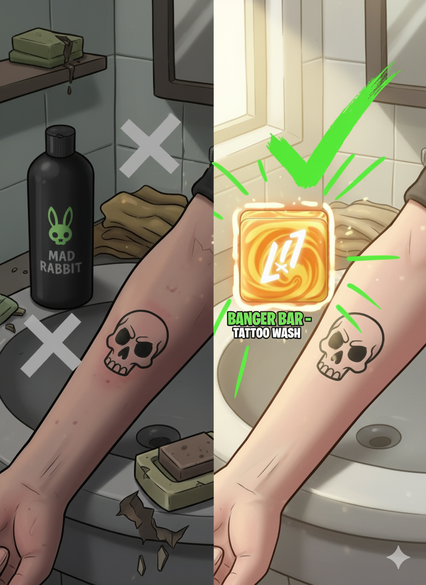 Mad Rabbit Soap vs. Banger Bars: Which Is Better for Tattoo Healing?