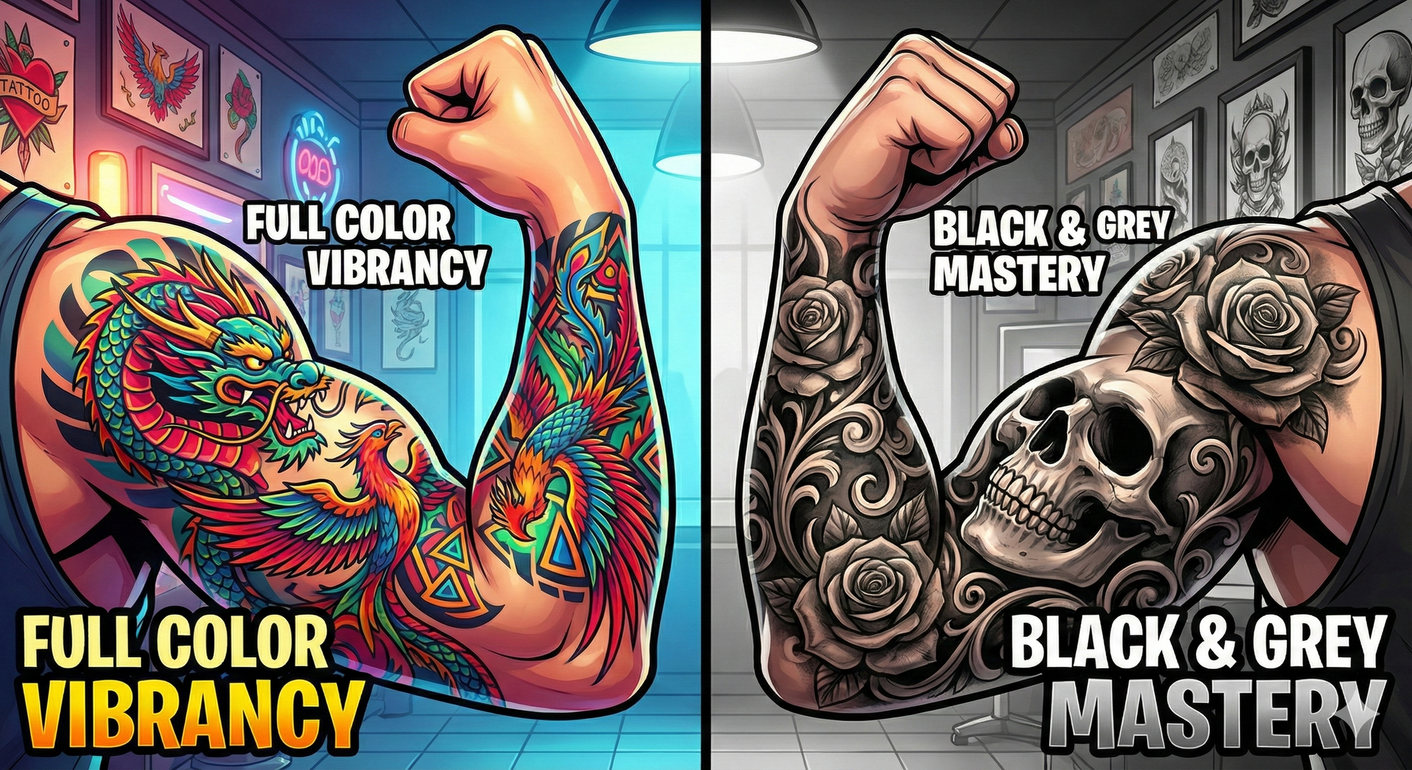 Color vs. Black & Gray Tattoos: Does Aftercare Change?