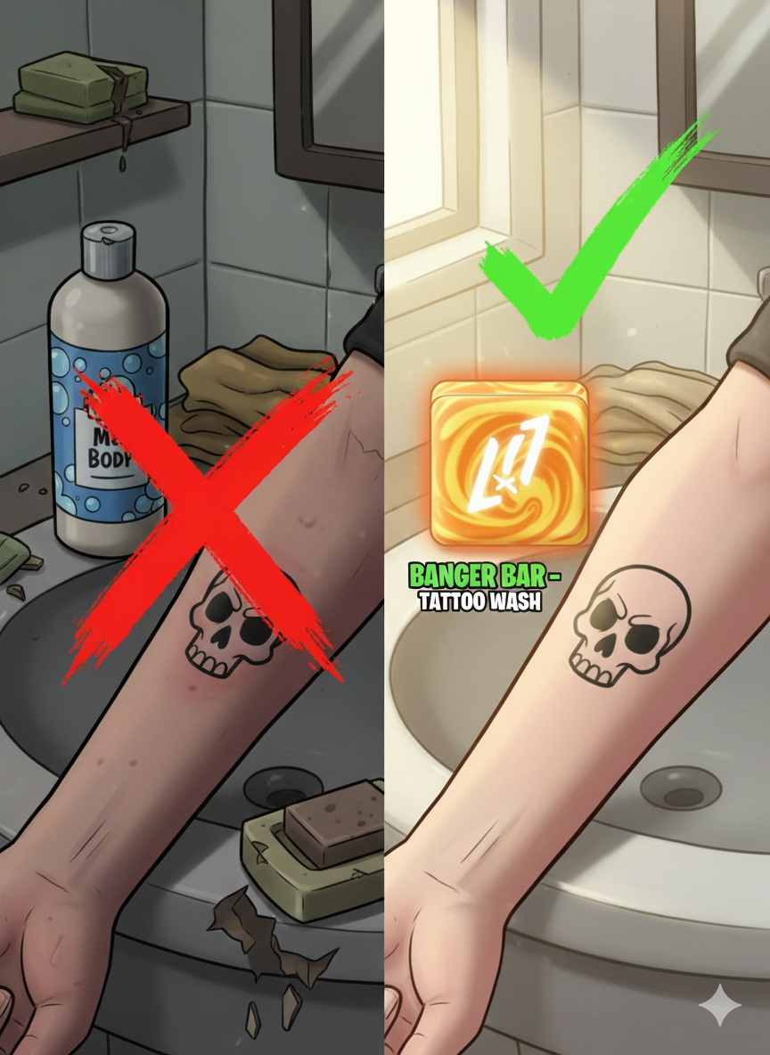 Can You Use Regular Body Wash on a New Tattoo?