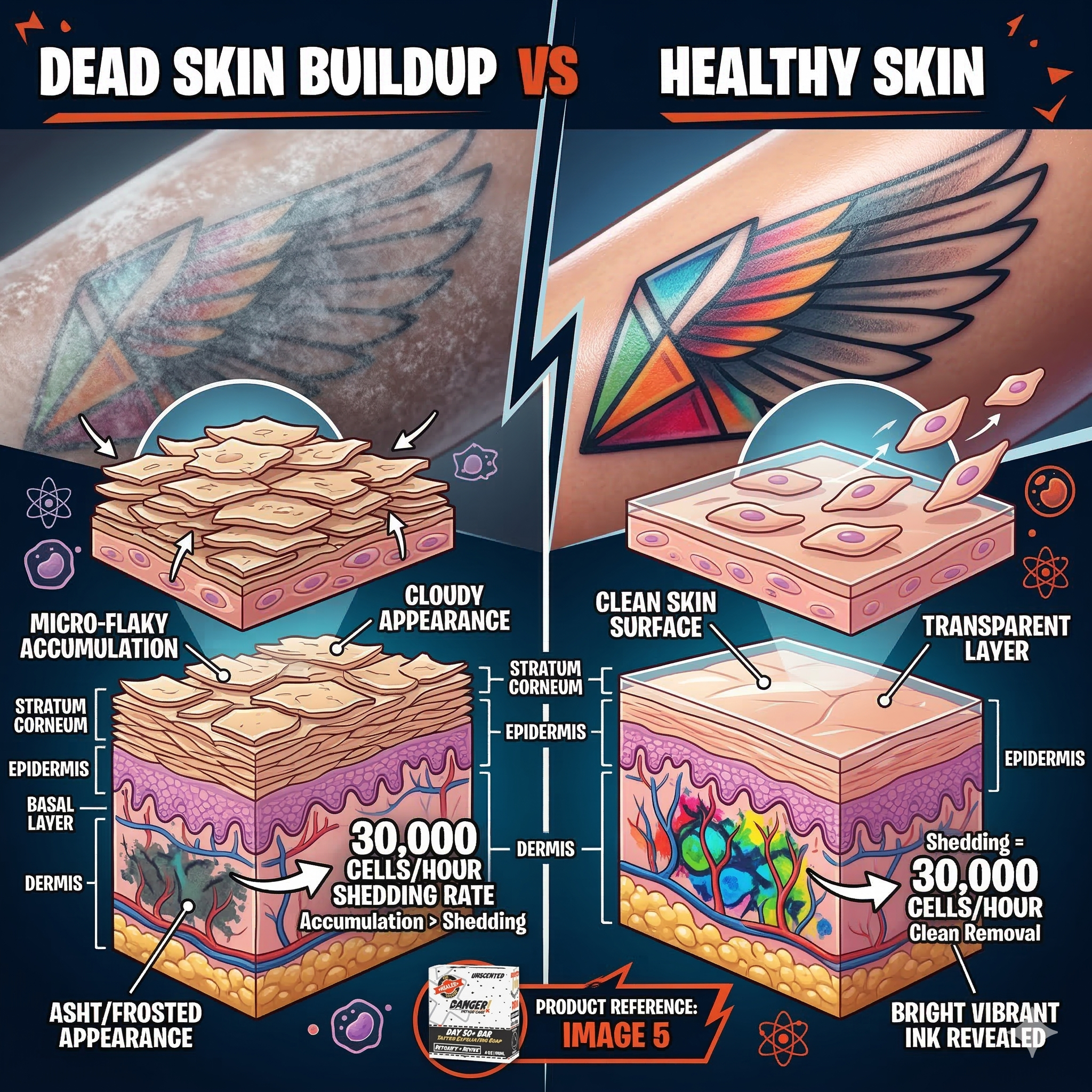 Why Does My Tattoo Look Ashy? (The Dead Skin Problem)