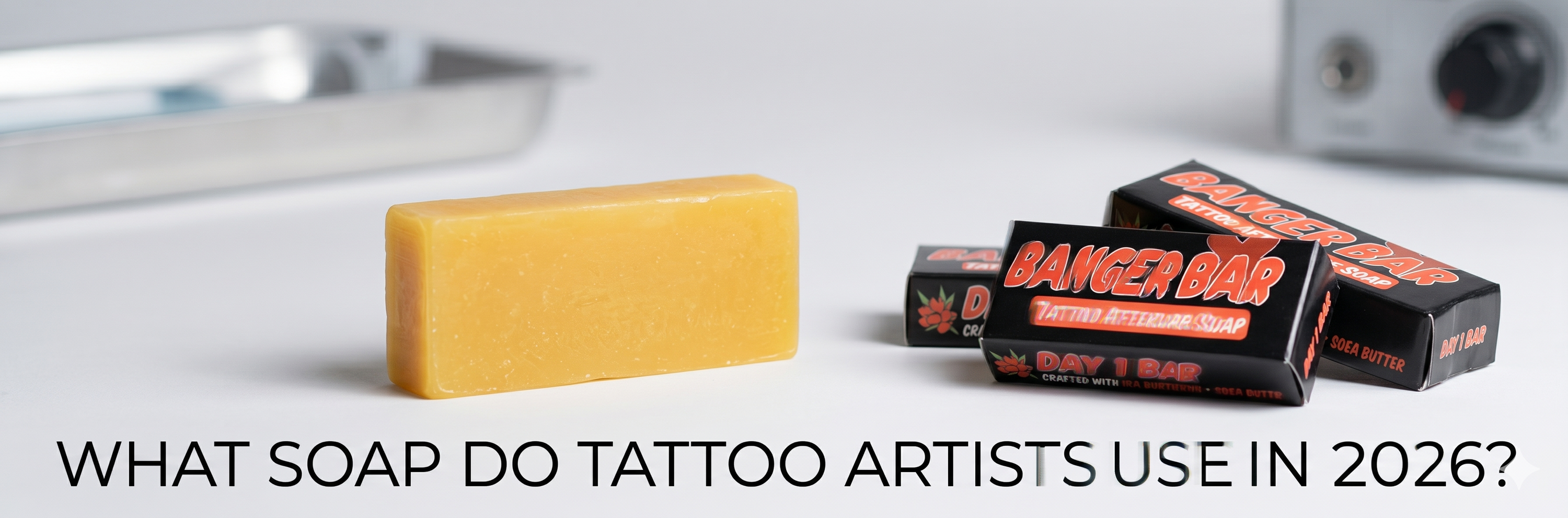 Banger Bar fragrance-free cold-process tattoo aftercare soap bars individually wrapped for professional artists