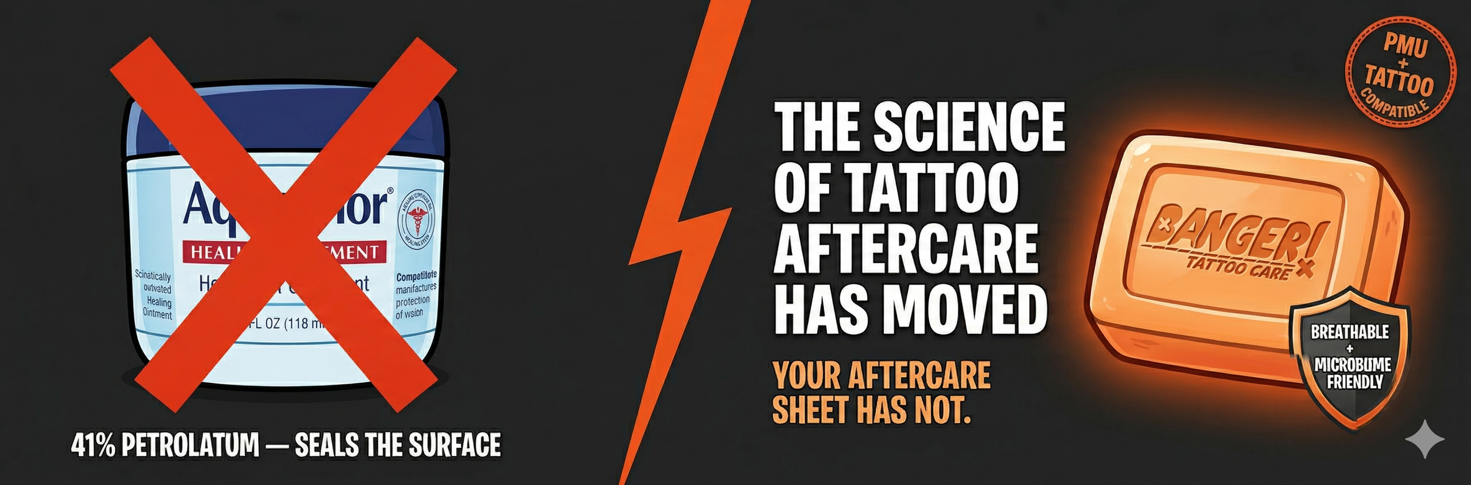 Why Aquaphor petrolatum is not the best choice for tattoo or microblading healing and what breathable natural alternatives work better
