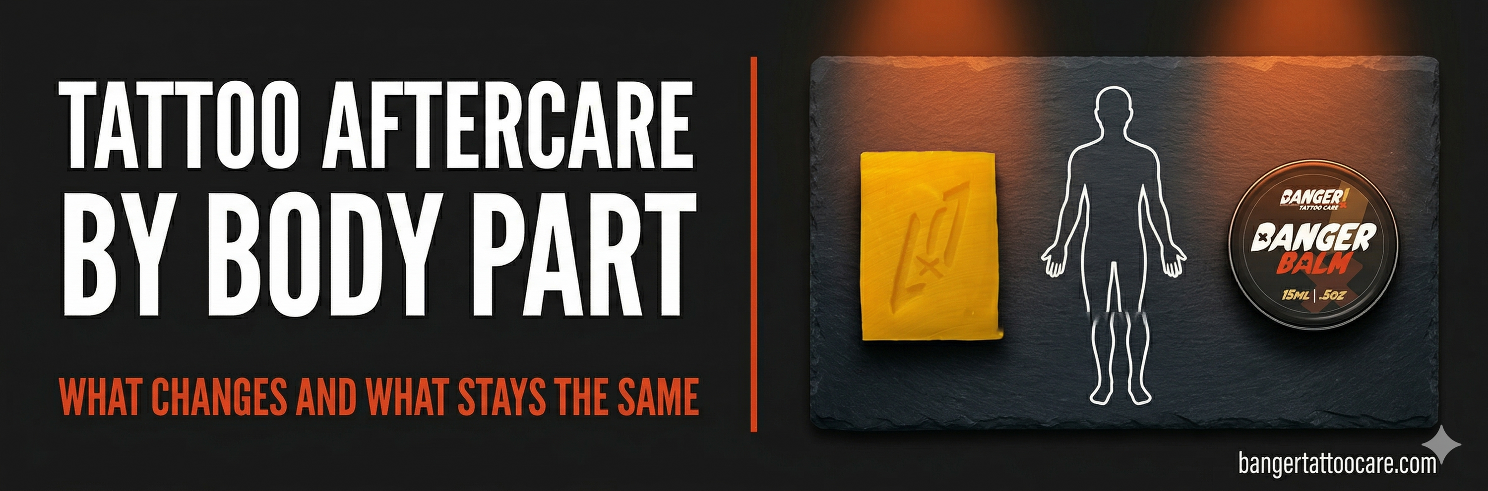 Tattoo aftercare by body part guide  covering healing timeline and peeling  intensity for hands feet ribs neck  elbows inner arm back and thigh  with Day 1 Bar cold process soap  for all placements