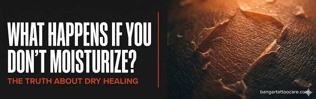 What happens if you don't moisturize  a new tattoo — dry healing guide  showing the truth about skipping  balm and why the cleanser matters  more than the moisturizer