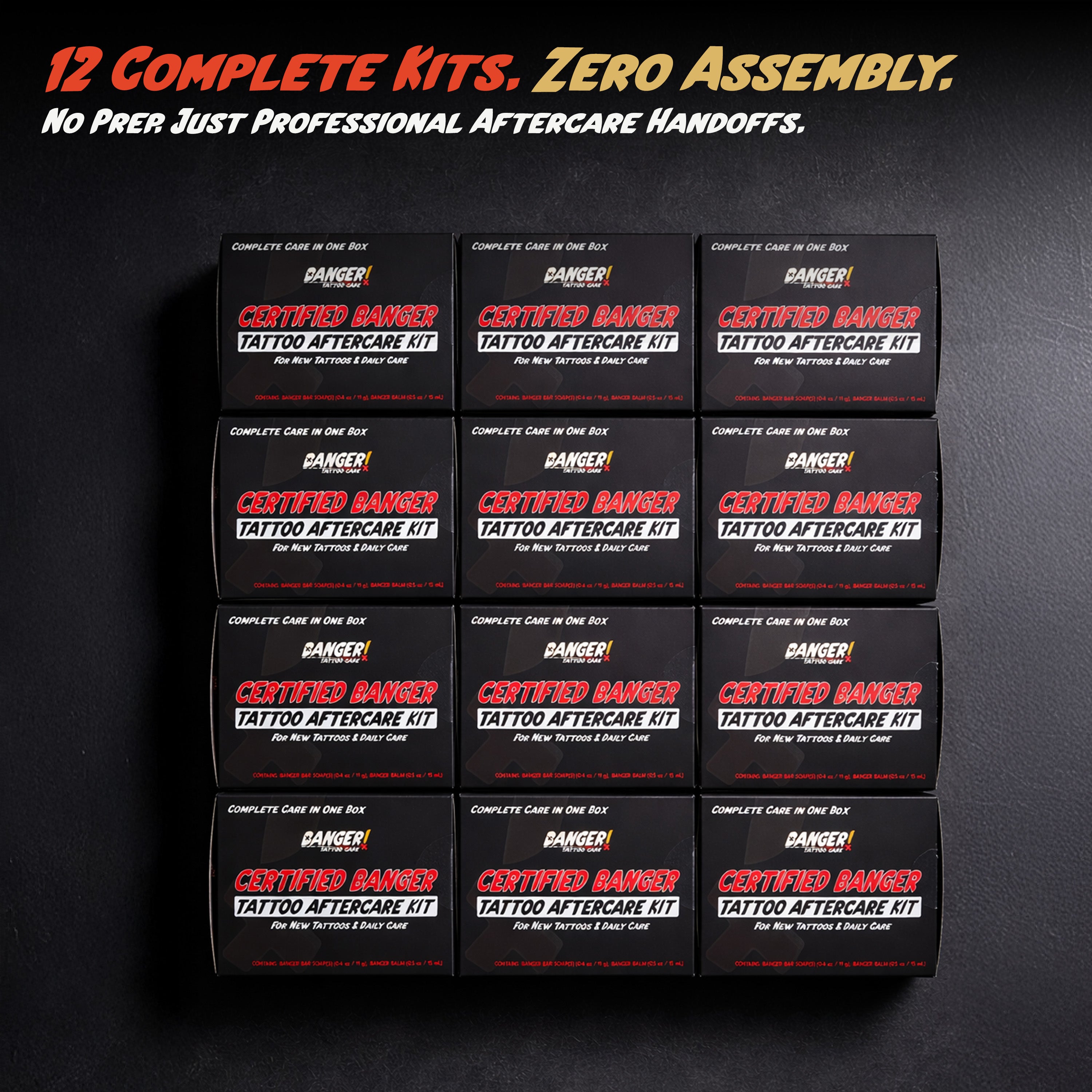 Certified Banger Tattoo Aftercare Kit - 12 Pack (Artist Starter Pack)