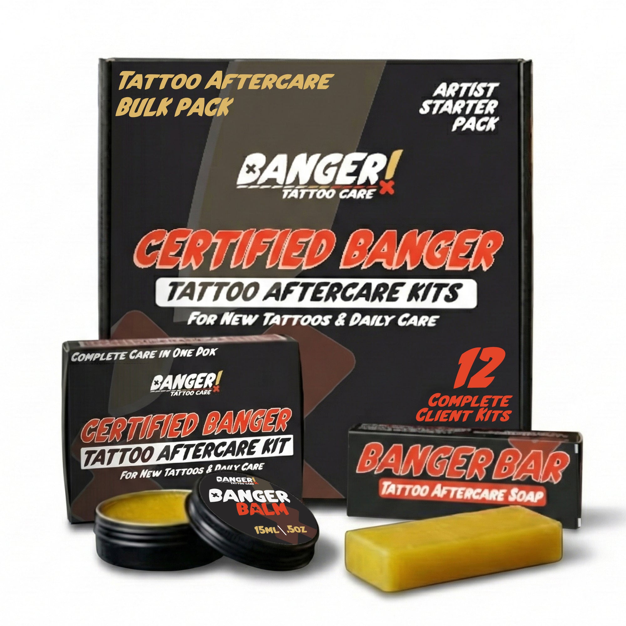 Certified Banger Tattoo Aftercare Kit - 12 Pack (Artist Starter Pack)