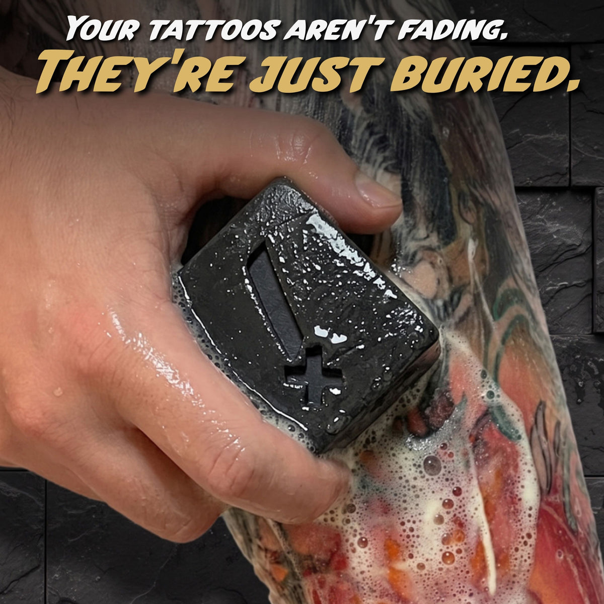 Day 50+ Exfoliating Bar — Tattoo Maintenance Soap for Healed Ink