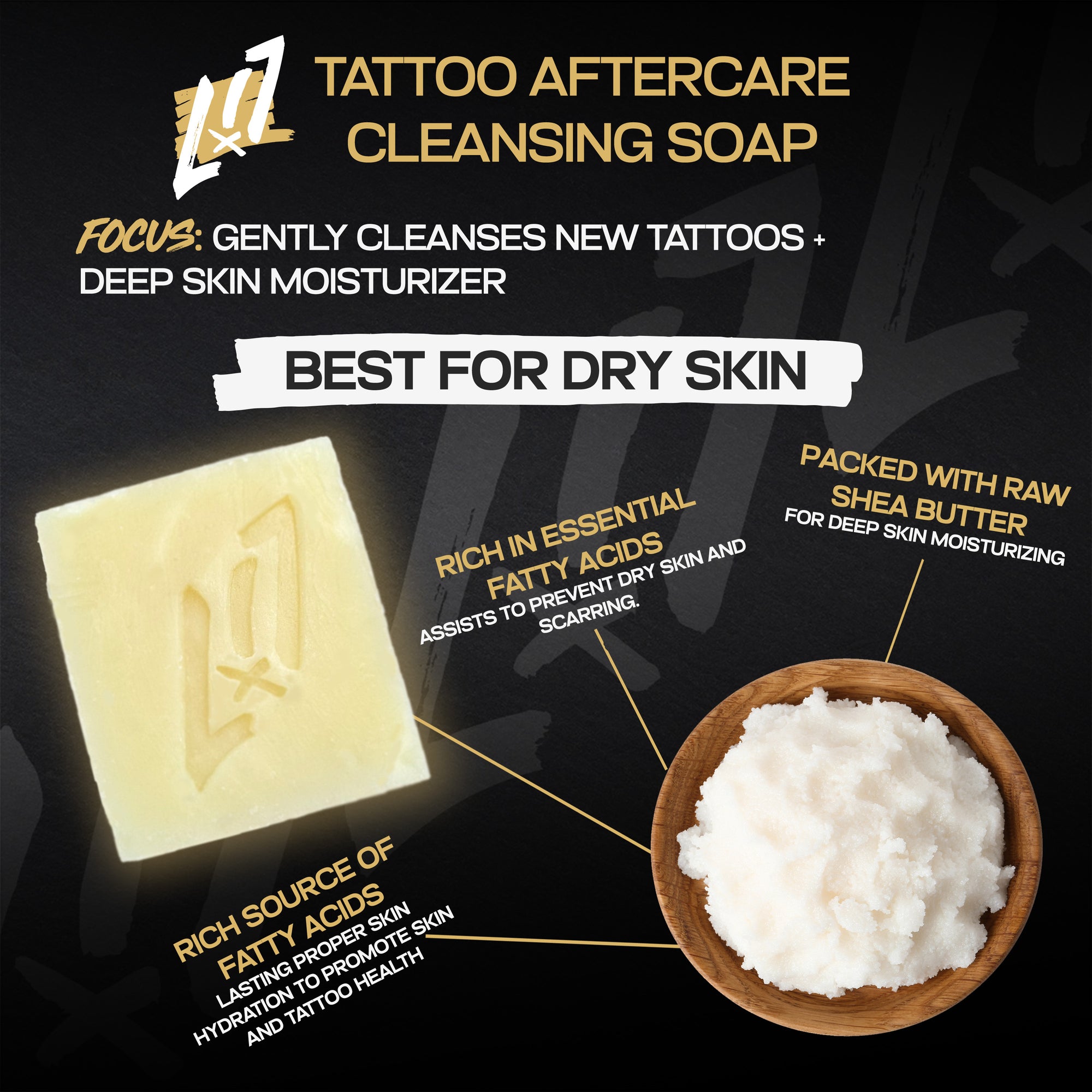 Banger Bar XL Tattoo Cleansing Soap | Shea Butter 4oz Bar