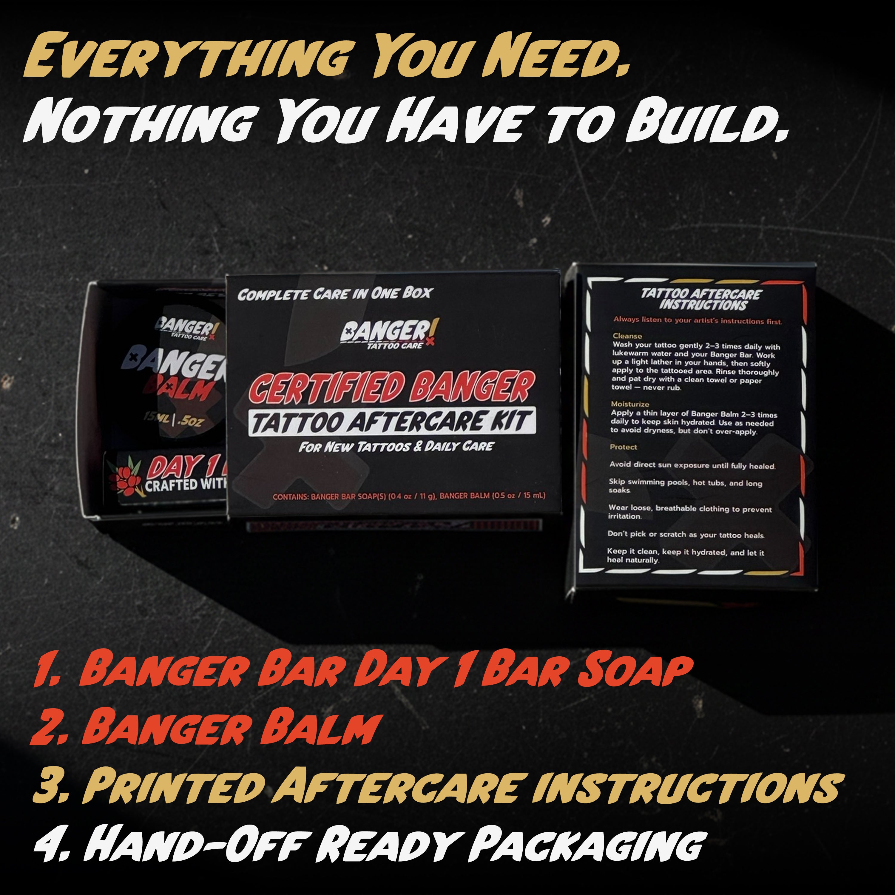 Certified Banger Tattoo Aftercare Kit - 12 Pack (Artist Starter Pack)