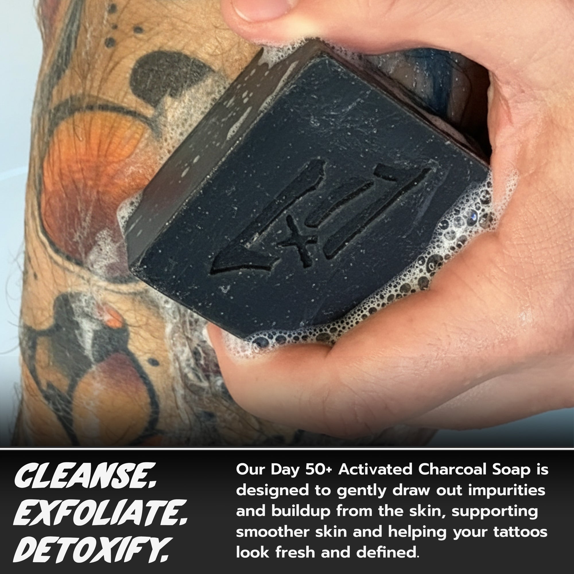 Day 50+ Bar (Exfoliate + Revive) – Soap for Healed Tattoo Vibrancy