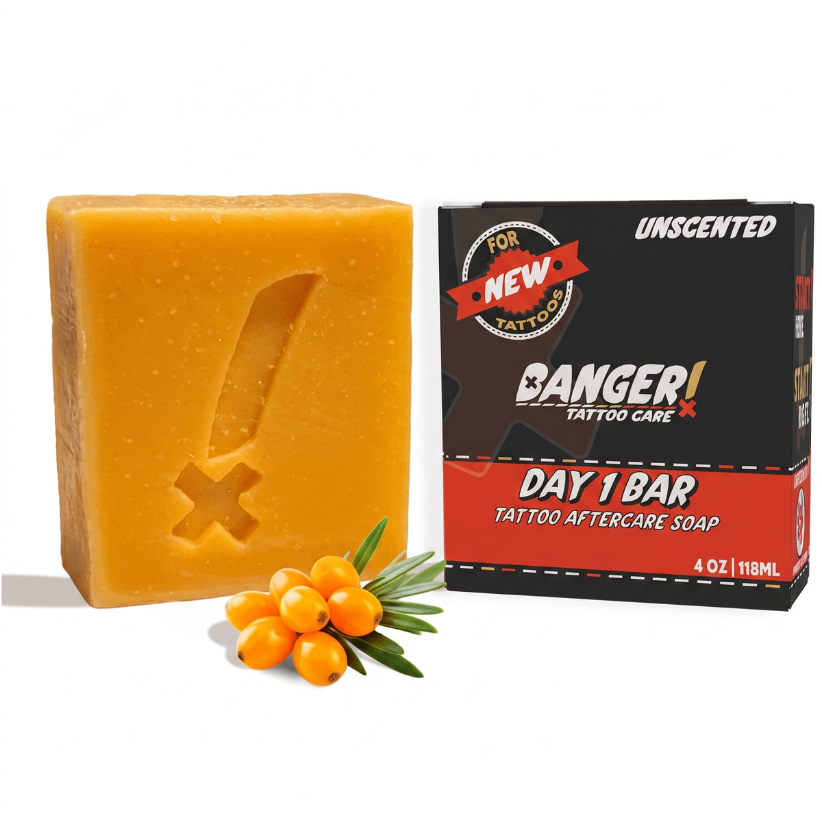 Day 1 Bar | Fragrance Free Tattoo Aftercare Soap | Banger