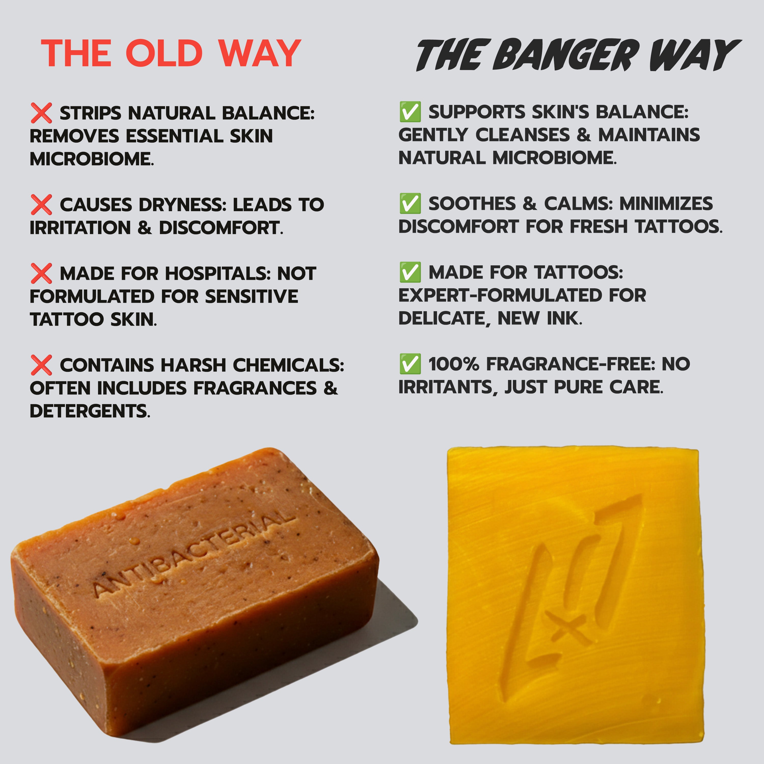 Day 1 Bar (Calms + Cleanses) – Soothing Tattoo Aftercare Soap