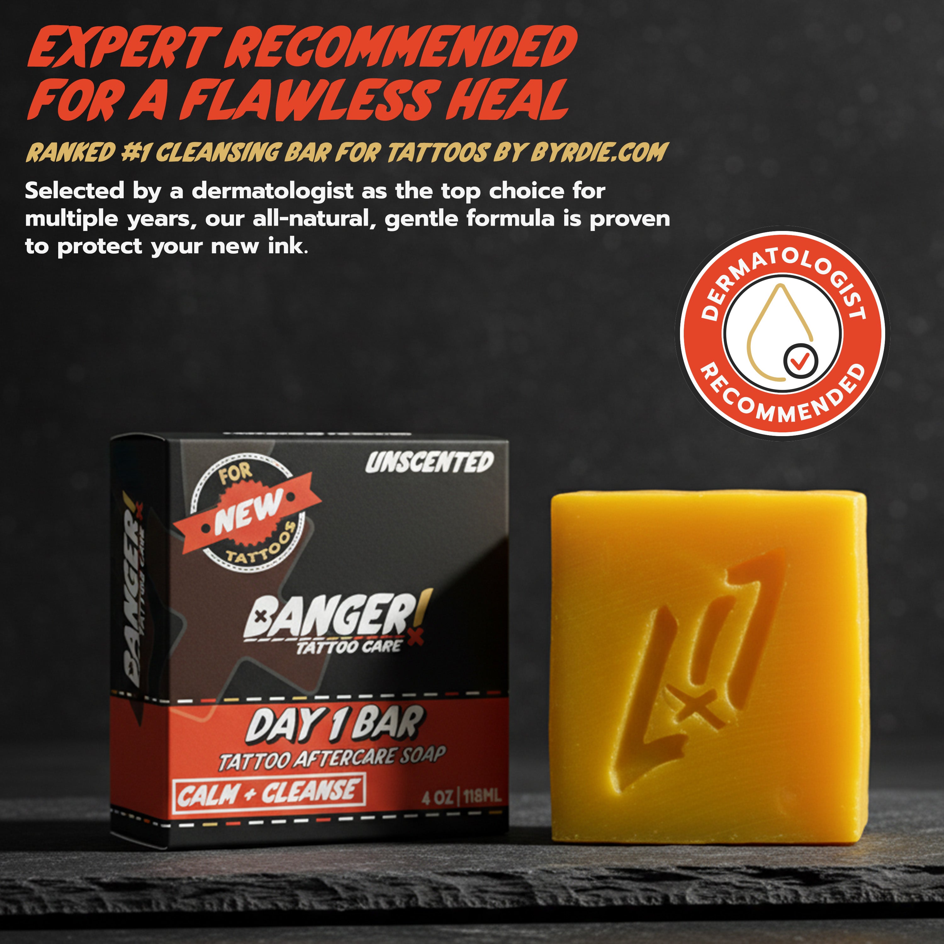 Day 1 Bar (Calms + Cleanses) – Soothing Tattoo Aftercare Soap