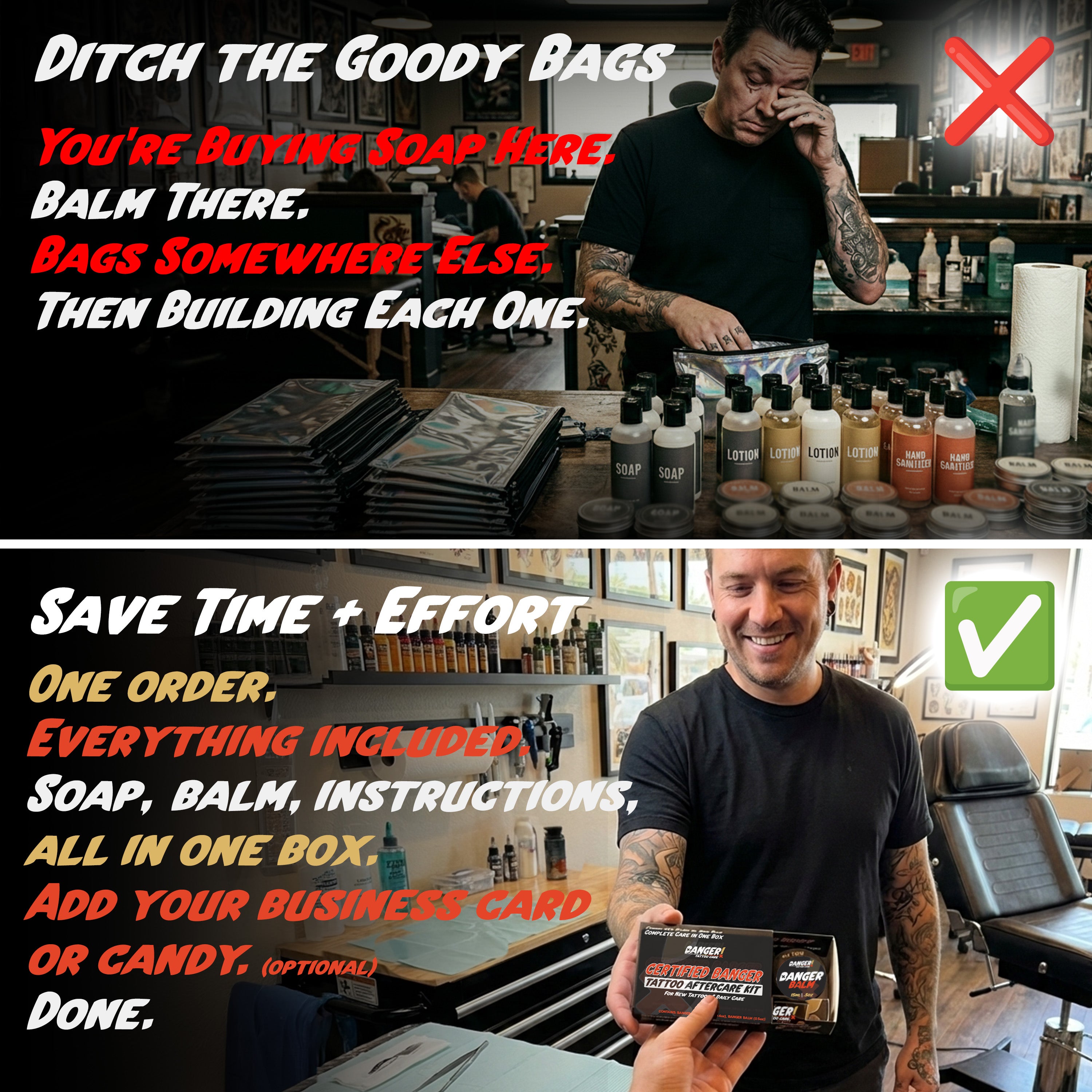 Certified Banger Tattoo Aftercare Kit - 12 Pack (Artist Starter Pack)