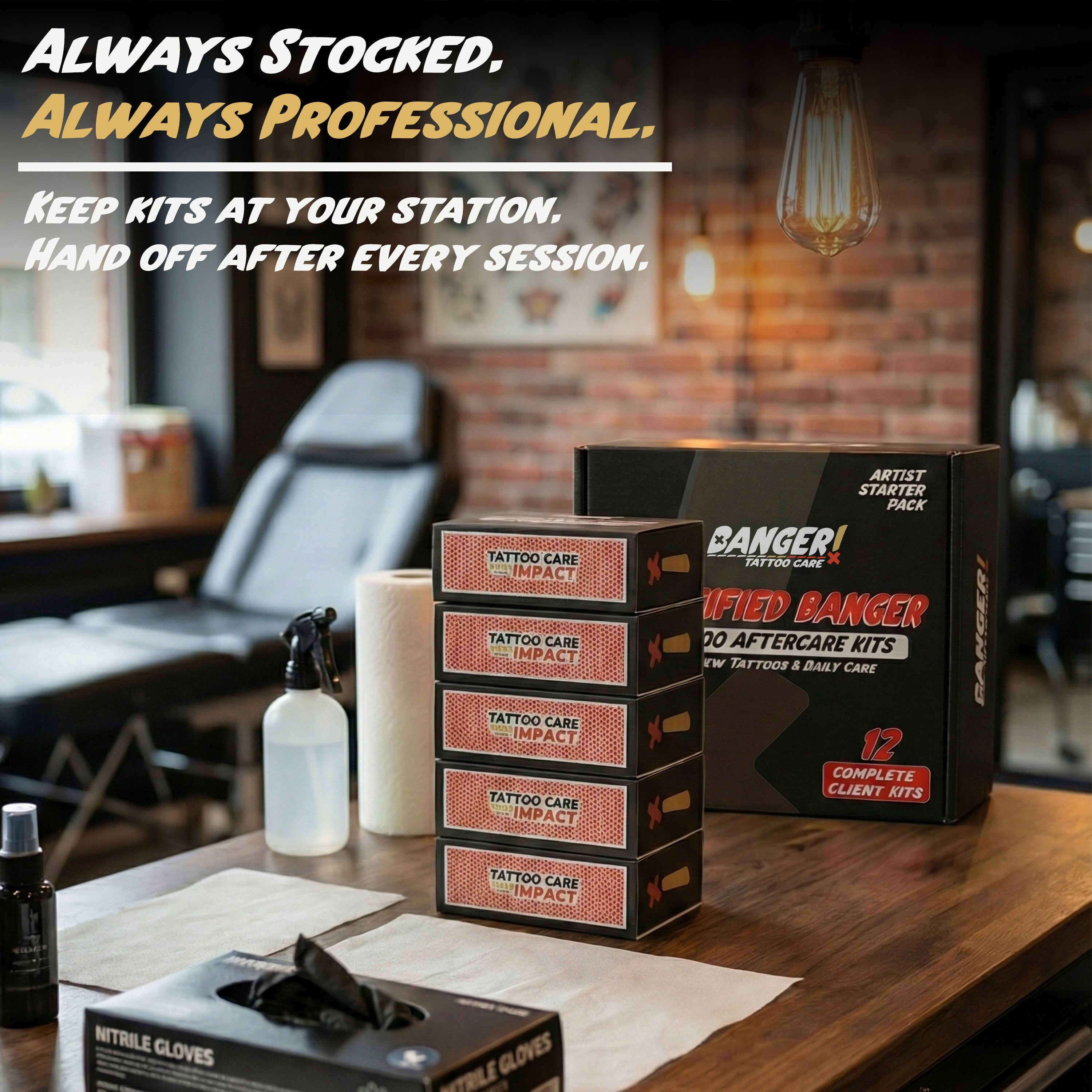 Certified Banger Tattoo Aftercare Kit - 12 Pack (Artist Starter Pack)
