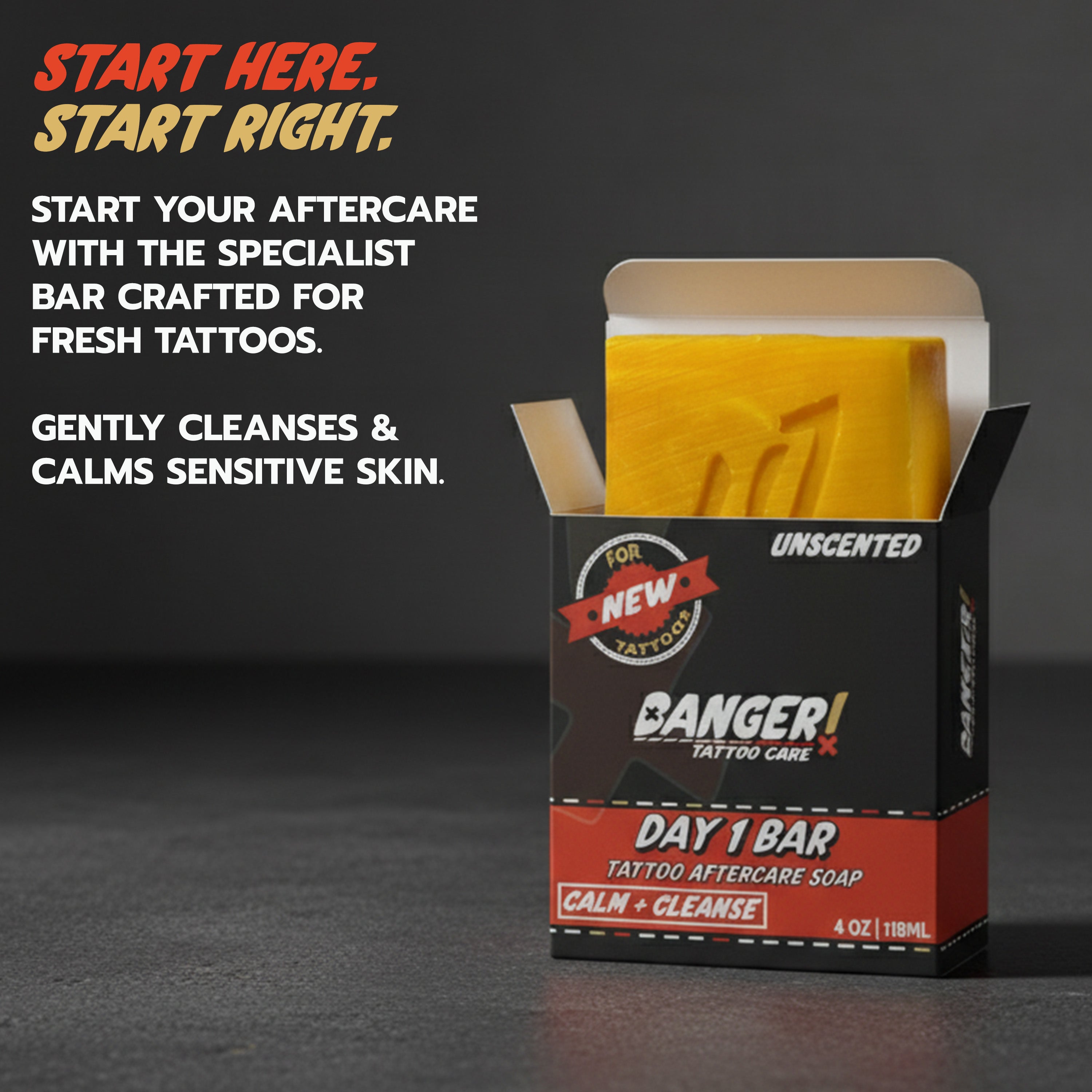 Day 1 Bar (Calms + Cleanses) – Soothing Tattoo Aftercare Soap