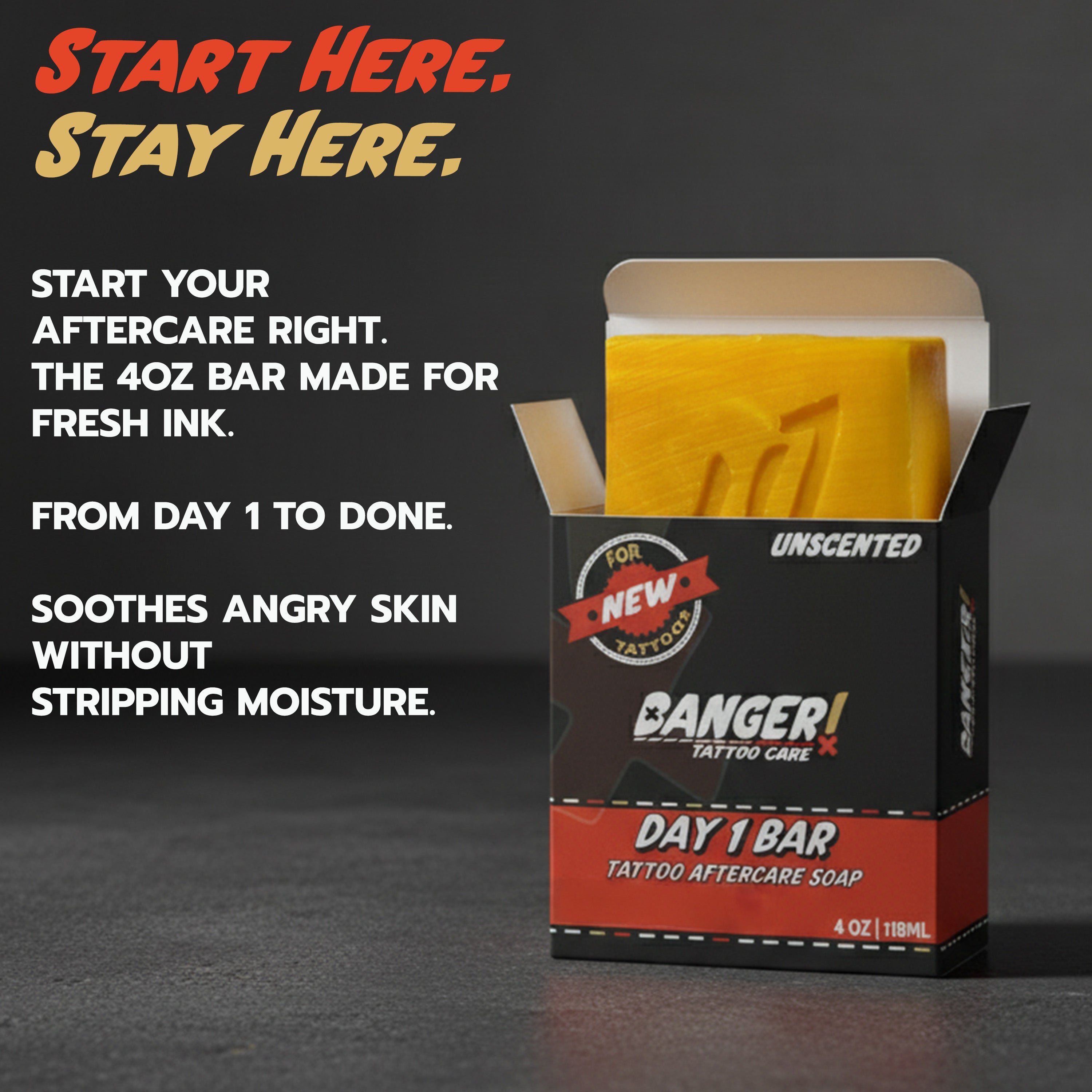 Day 1 Bar – Soothing Tattoo Aftercare Soap